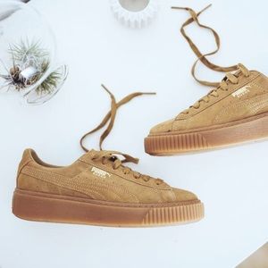 PUMA Suede Platform Trainers